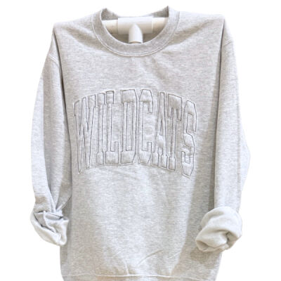 Wildcats Embroidered Applique Crewneck Sweatshirt Thumbnail